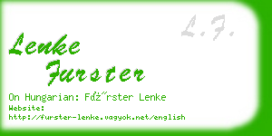 lenke furster business card